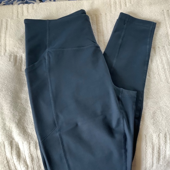 Zella Recycled Live In Pocket Leggings Full Length Navy Denim SZ L - Picture 14 of 15